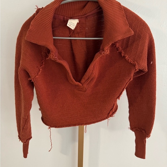 Free People Tops - FP We The Free Rust Orange Distressed Sweater